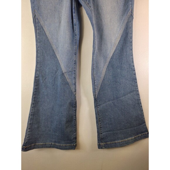 SOFIA VERGARA Melisa Flare Jeans Women's Sz 14 Short Stretch Bohemian Hippie 70s - Picture 5 of 14